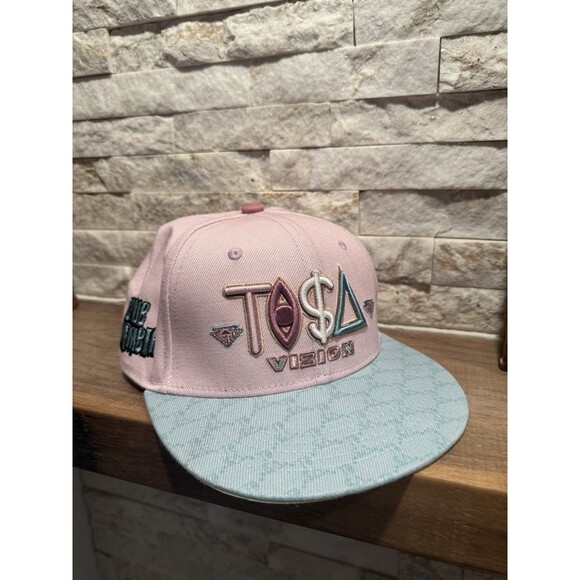 TISA Vizion Club Member Hat Pink Teal Fitted 7 1/2 HeadGear Classics Brand - Picture 1 of 6